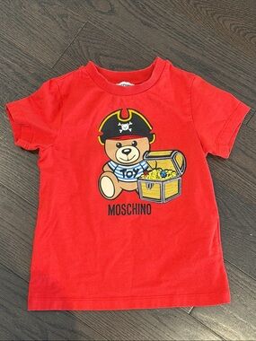 Moschino kids red bear graphic tshirt Size 4